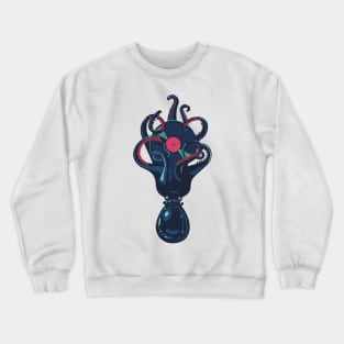 Octopus with a vinyl record Crewneck Sweatshirt